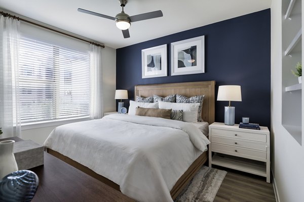 bedroom at The Bower Apartments