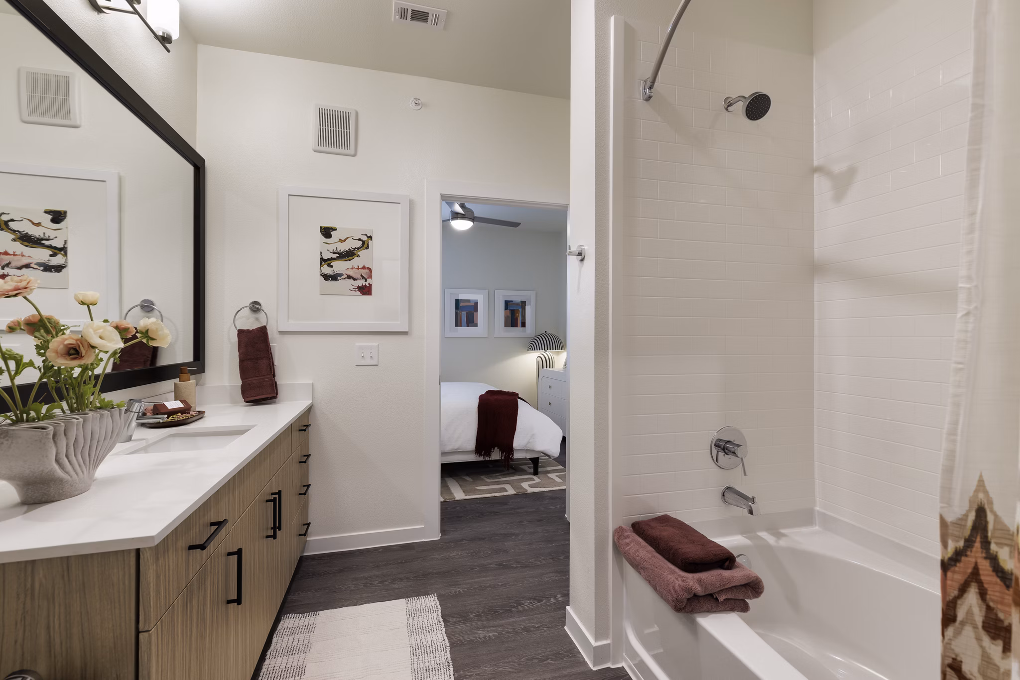 bathroom at The Bower Apartments 