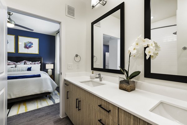 bathroom at The Bower Apartments
