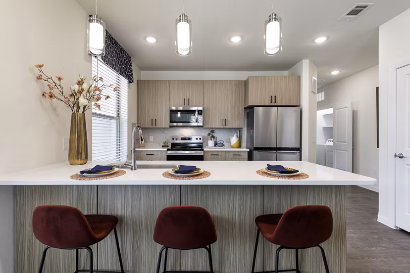 kitchen at The Bower Apartments 
