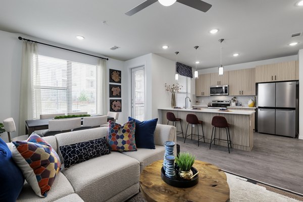 living room at The Bower Apartments