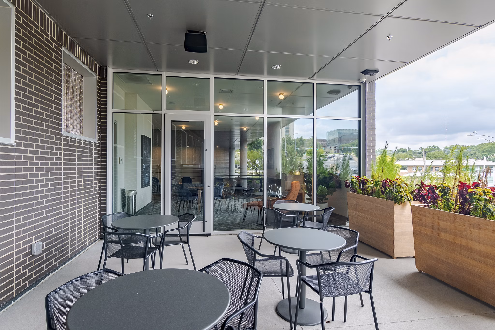 patio at The Hudson Apartments