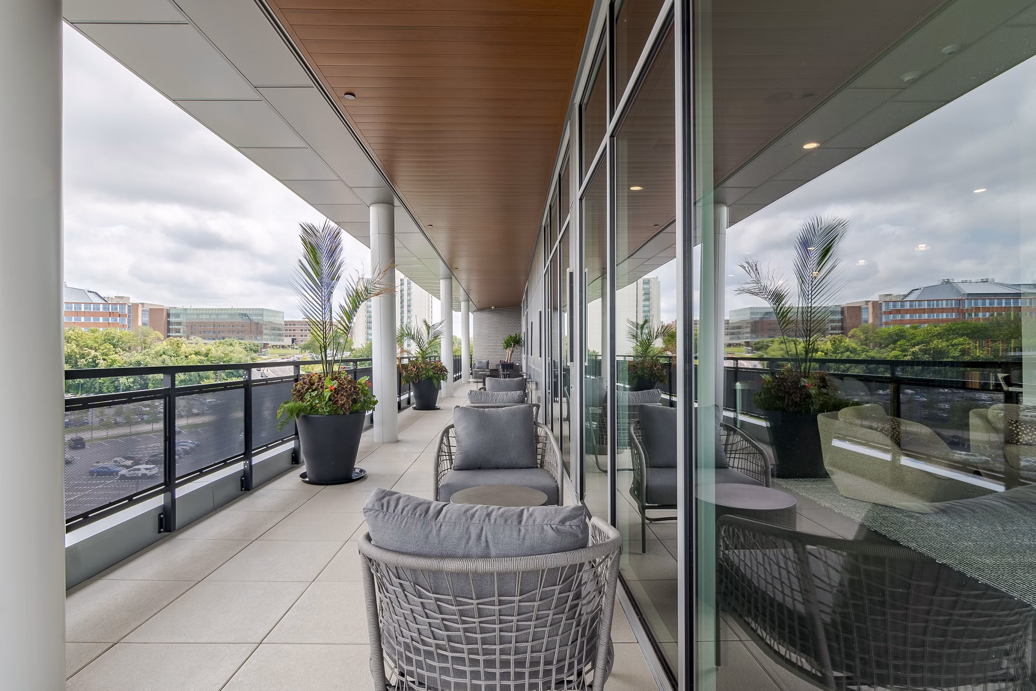 patio at The Hudson Apartments