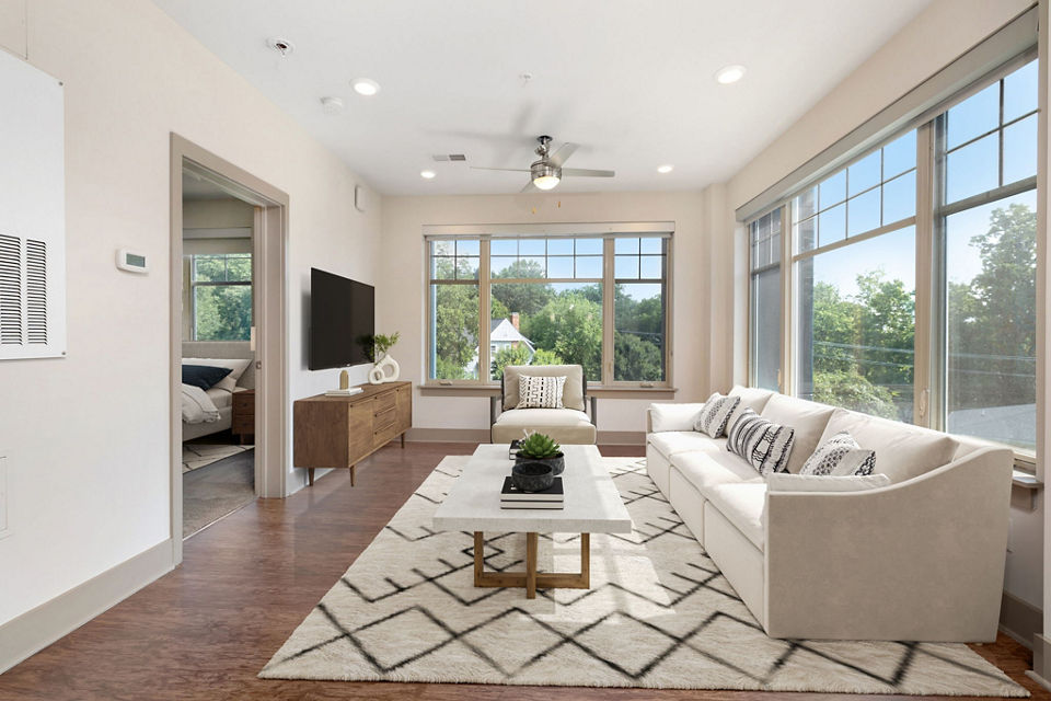 living room at Edge Flats Apartments