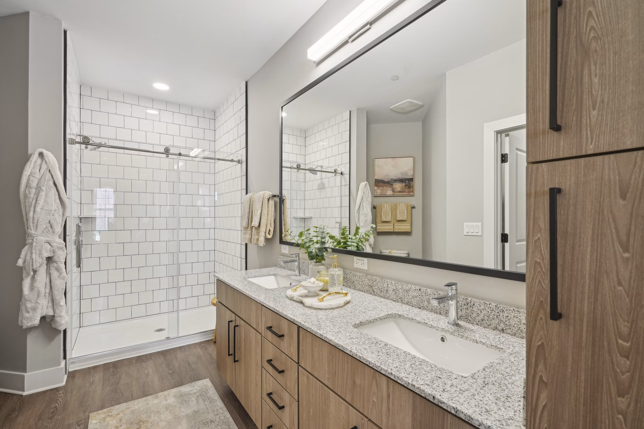 bathroom at The Hartley at Blue Hill Apartments
