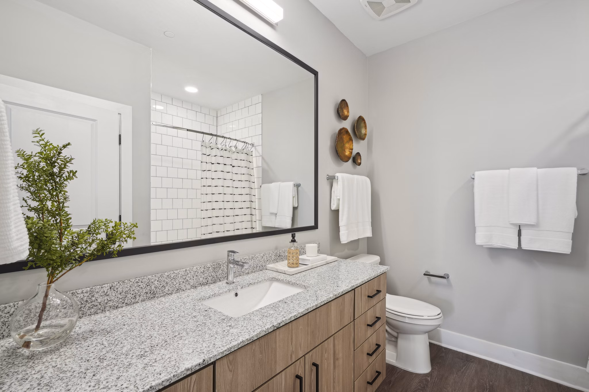 bathroom at The Hartley at Blue Hill Apartments