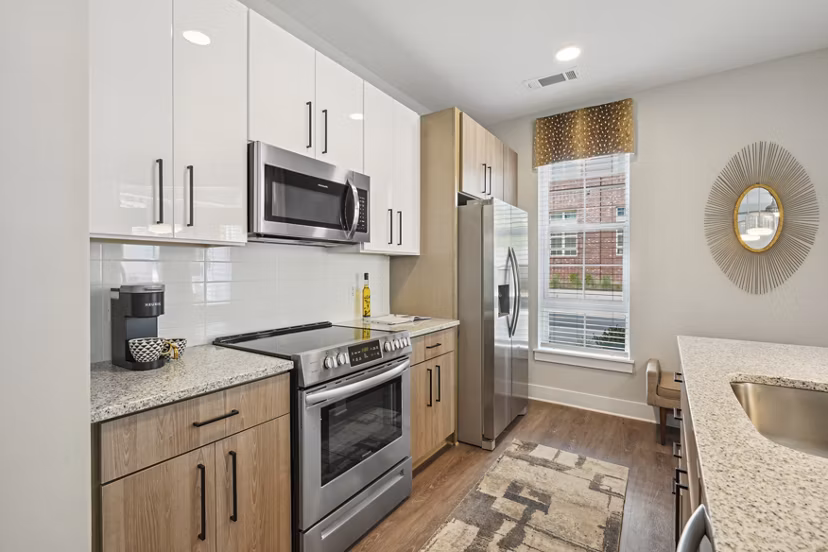 kitchen at The Hartley at Blue Hill Apartments