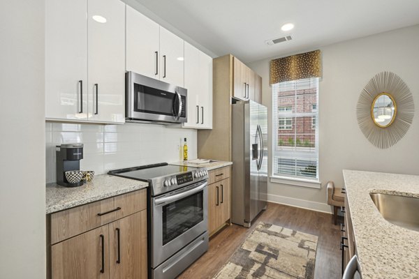 kitchen at The Hartley at Blue Hill Apartments