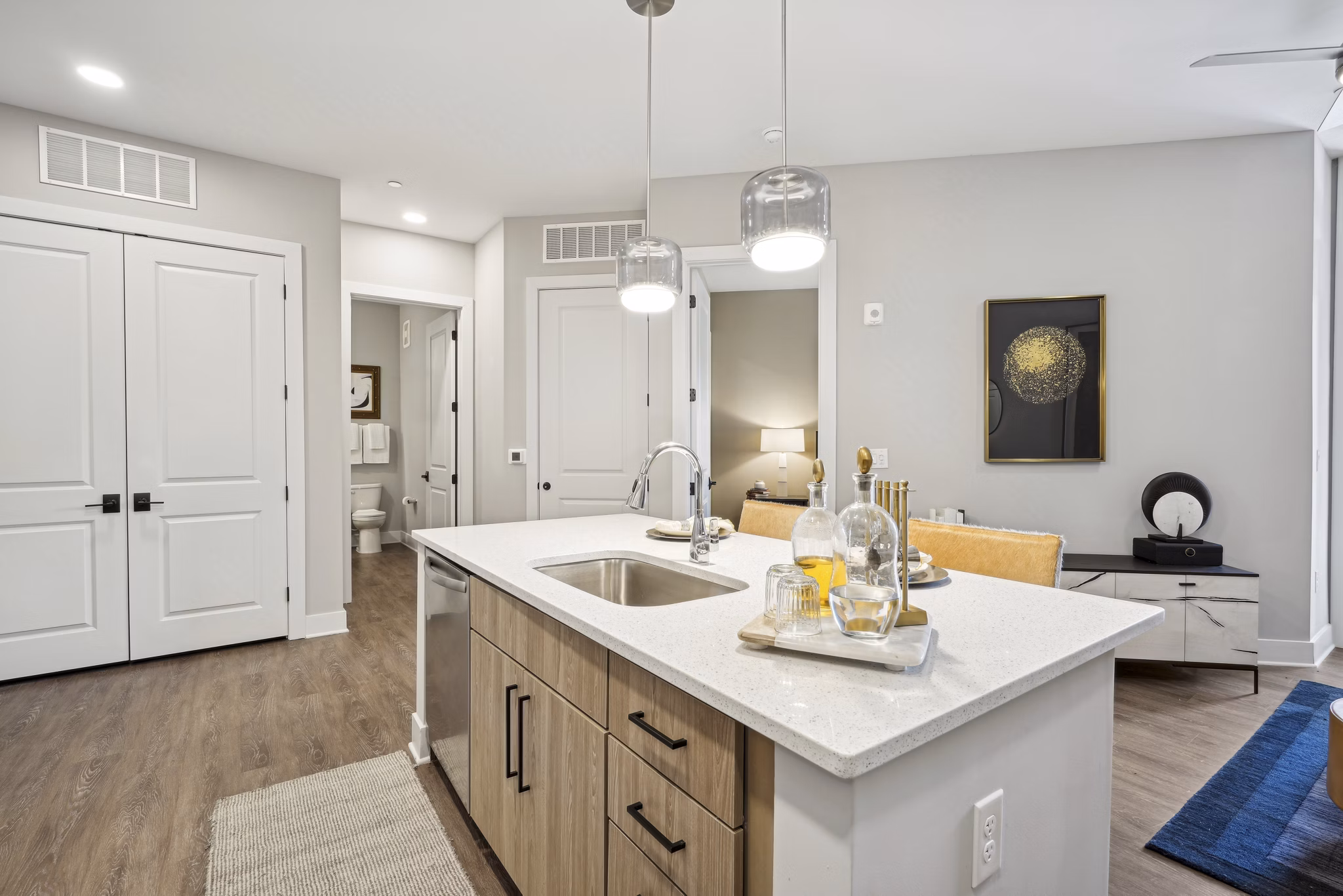 kitchen at The Hartley at Blue Hill Apartments