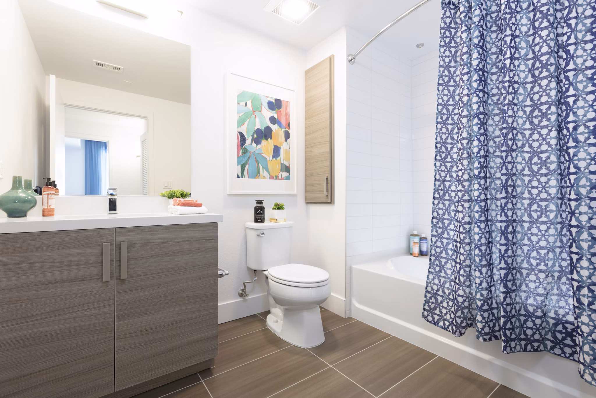 bathroom at The Triton Apartments