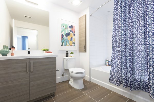 bathroom at The Triton Apartments