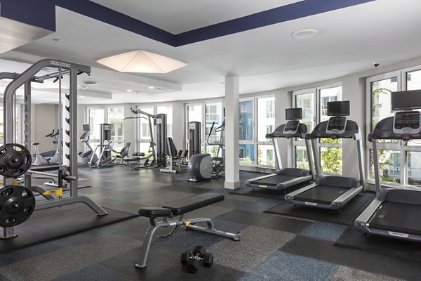fitness center at The Triton Apartments
