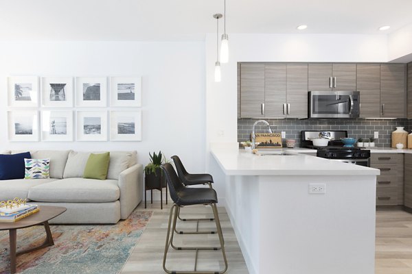 living room at The Triton Apartments