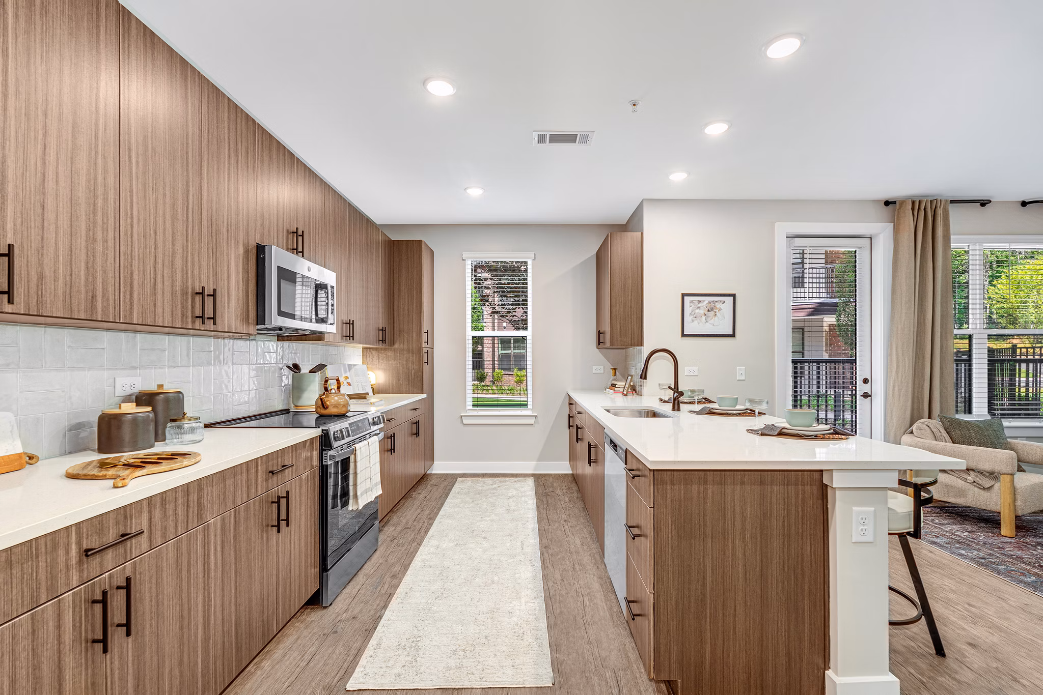 kitchen at Weller at the Preserve Apartments 