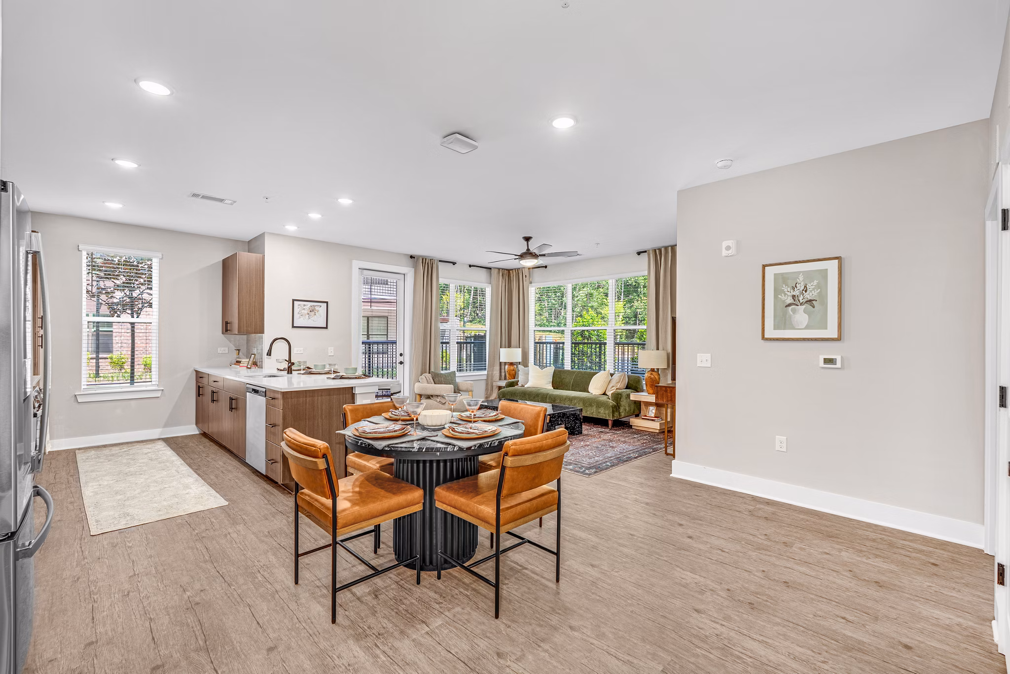 living room at Weller at the Preserve Apartments 