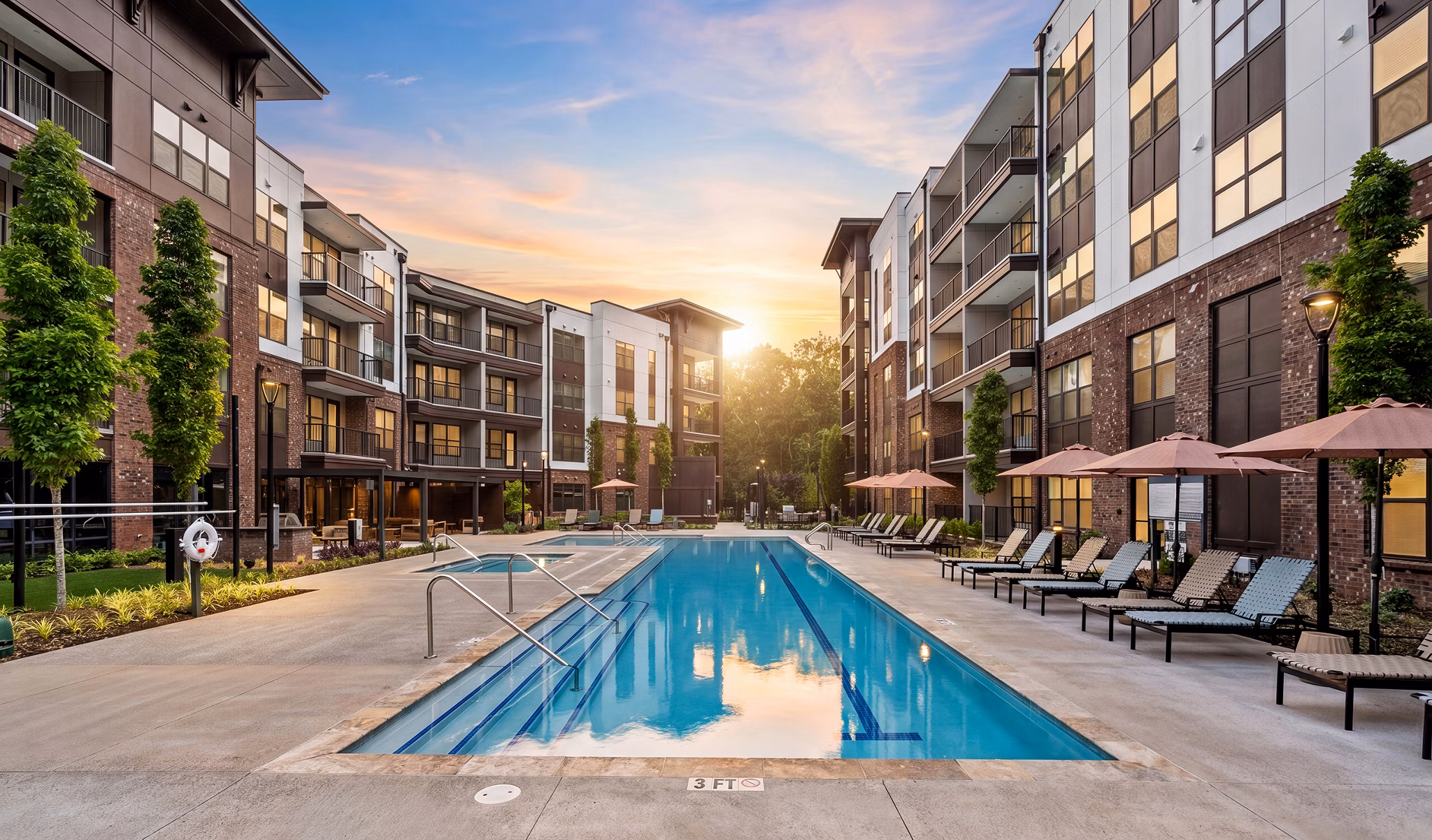 pool at Weller at the Preserve Apartments 