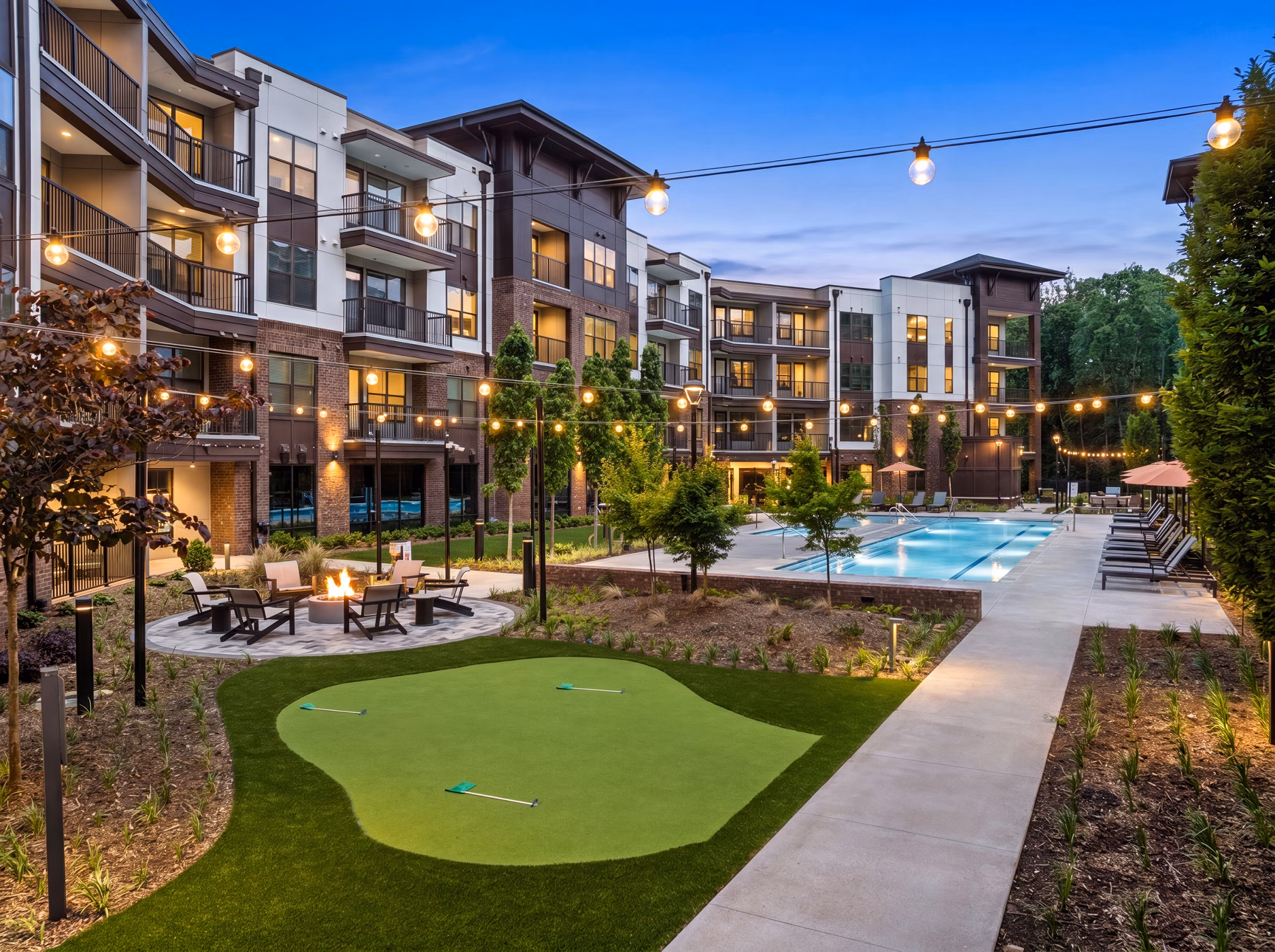 recreational area at Weller at the Preserve Apartments 