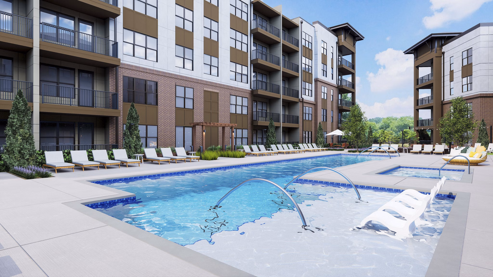 rendering at Weller at the Preserve Apartments