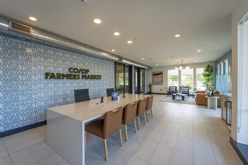 clubhouse at COOP Farmers Market Apartments 