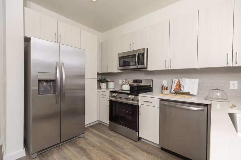 kitchen at COOP Farmers Market Apartments 