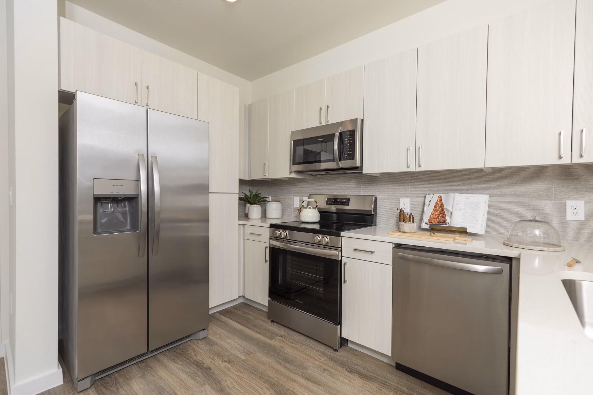kitchen at COOP Farmers Market Apartments 