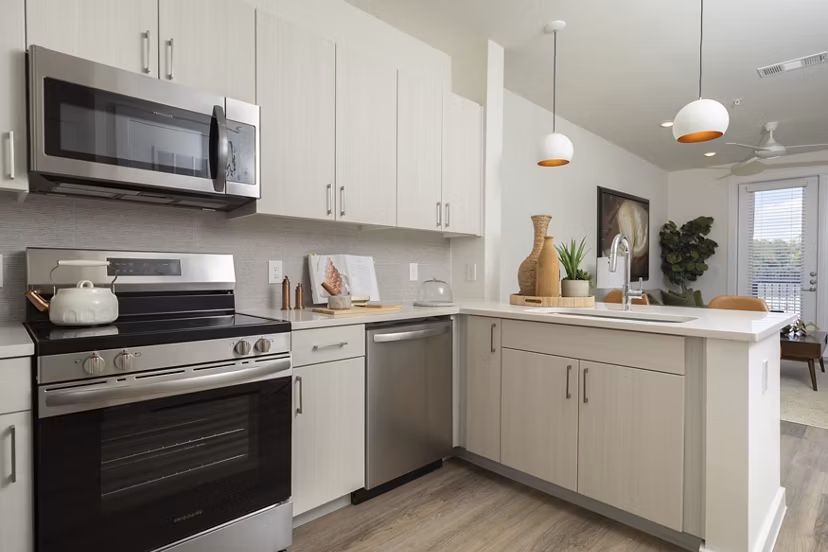 kitchen at COOP Farmers Market Apartments 