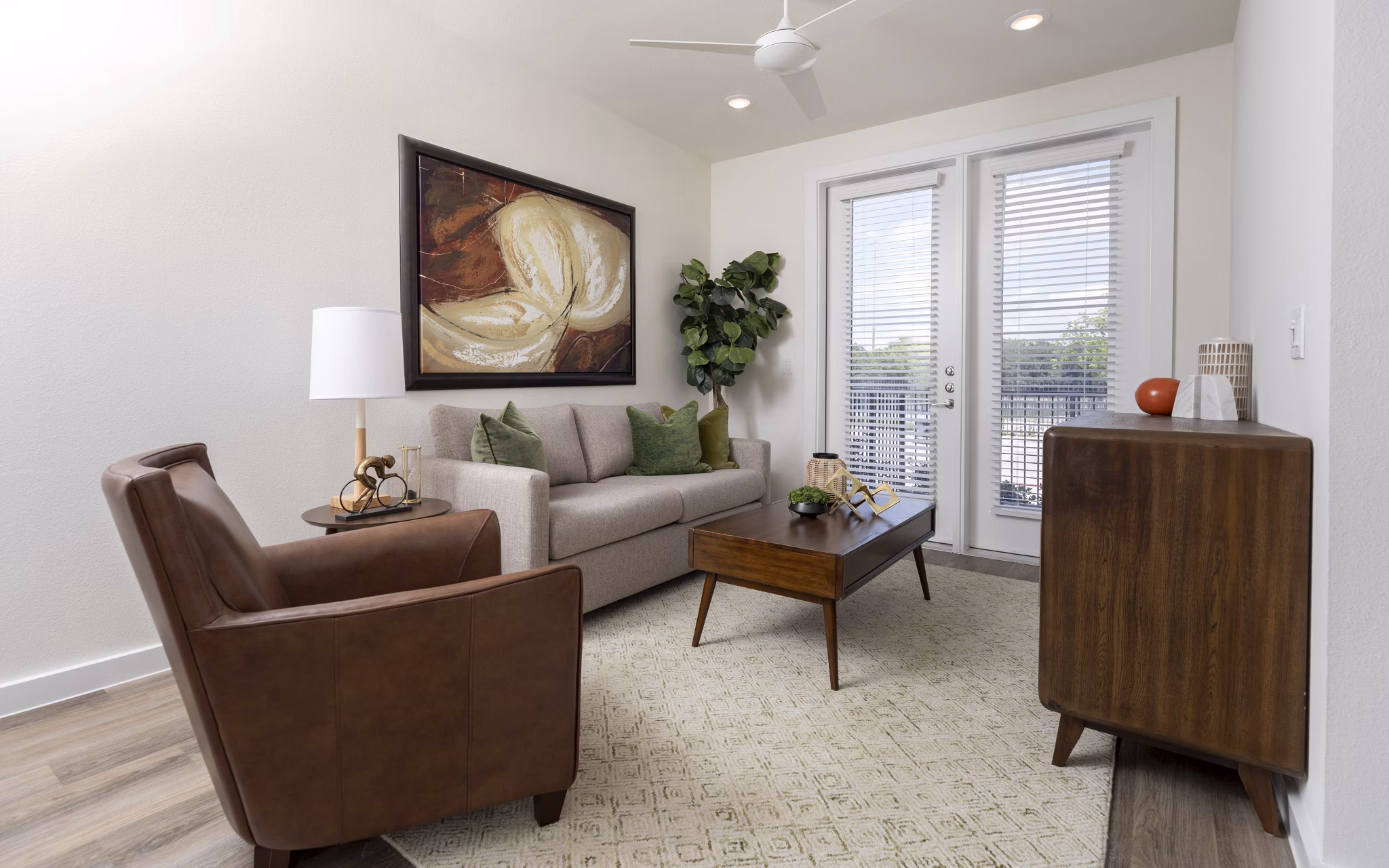 living room at COOP Farmers Market Apartments 