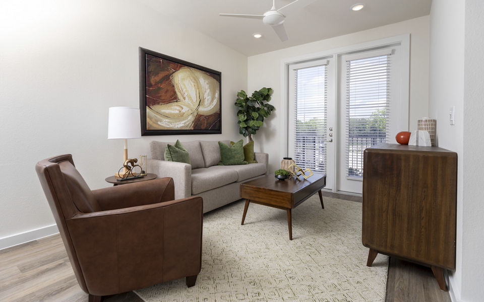 living room at COOP Farmers Market Apartments 