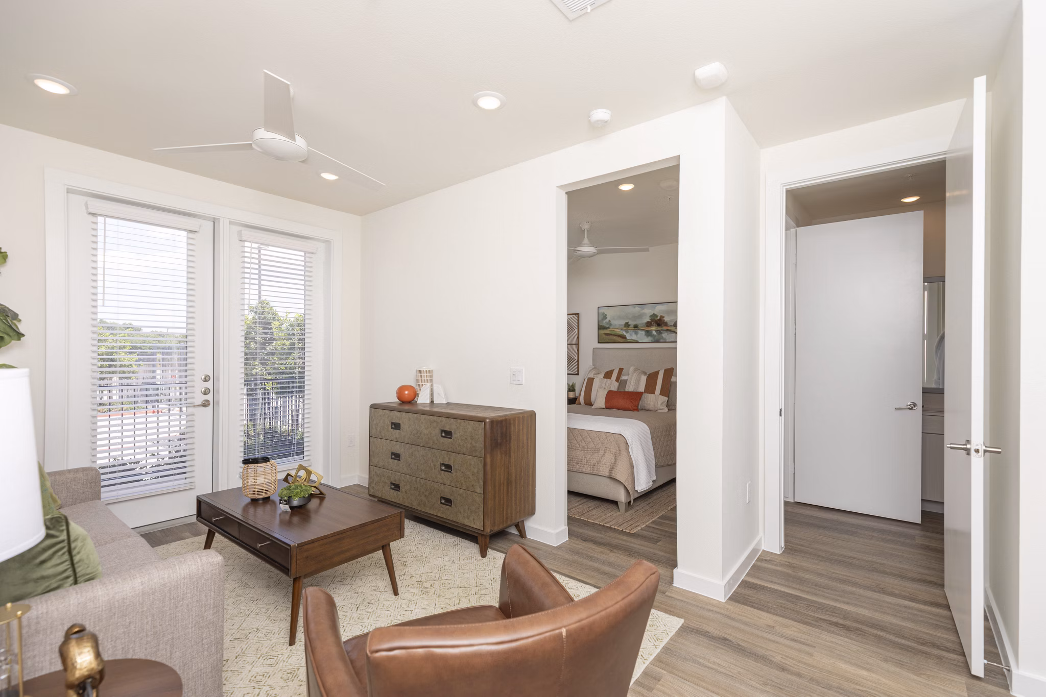 living room at COOP Farmers Market Apartments 