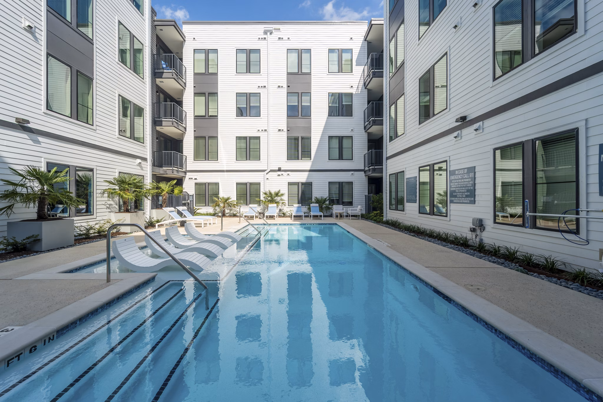pool at COOP Farmers Market Apartments 