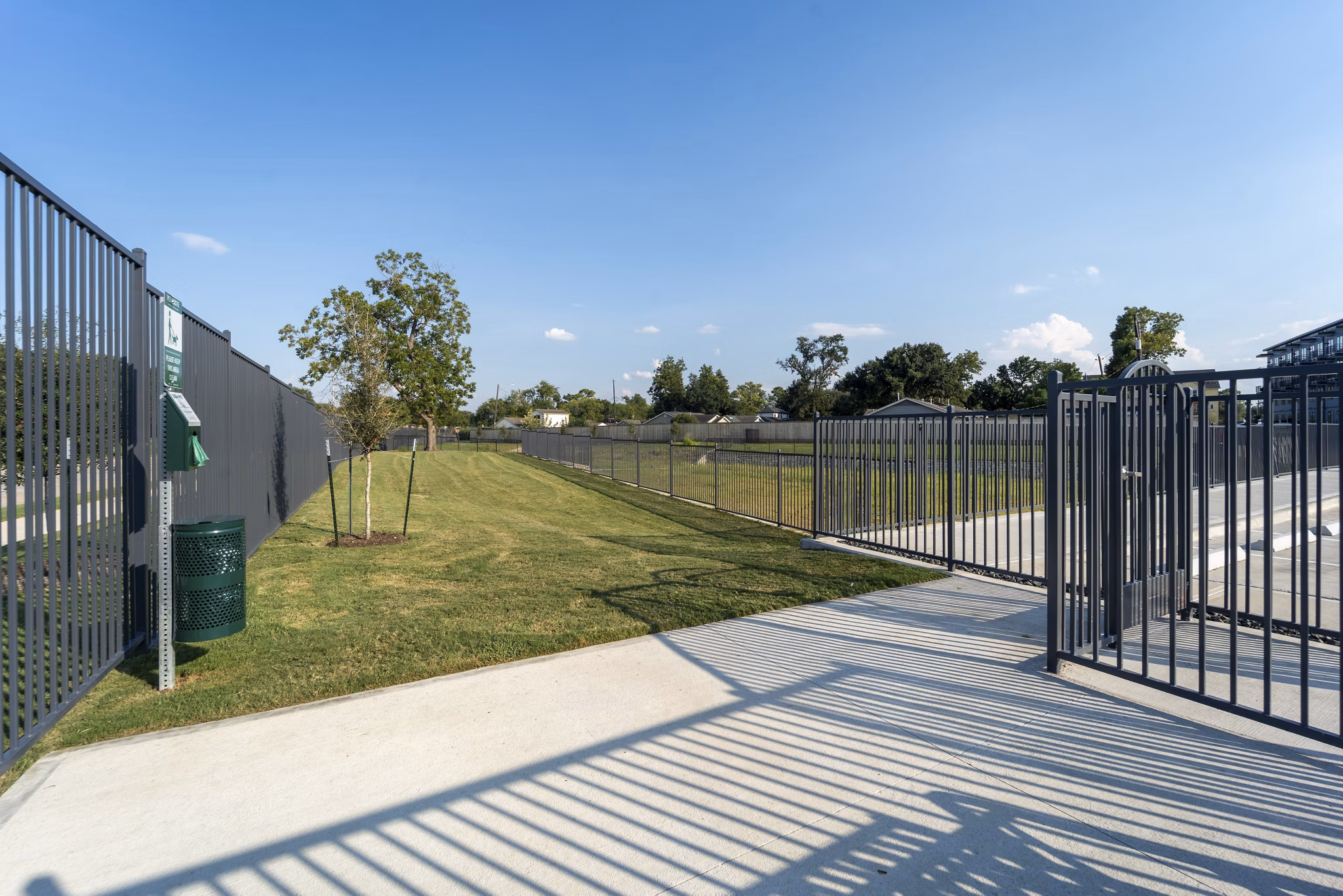 dog park at COOP Farmers Market Apartments 