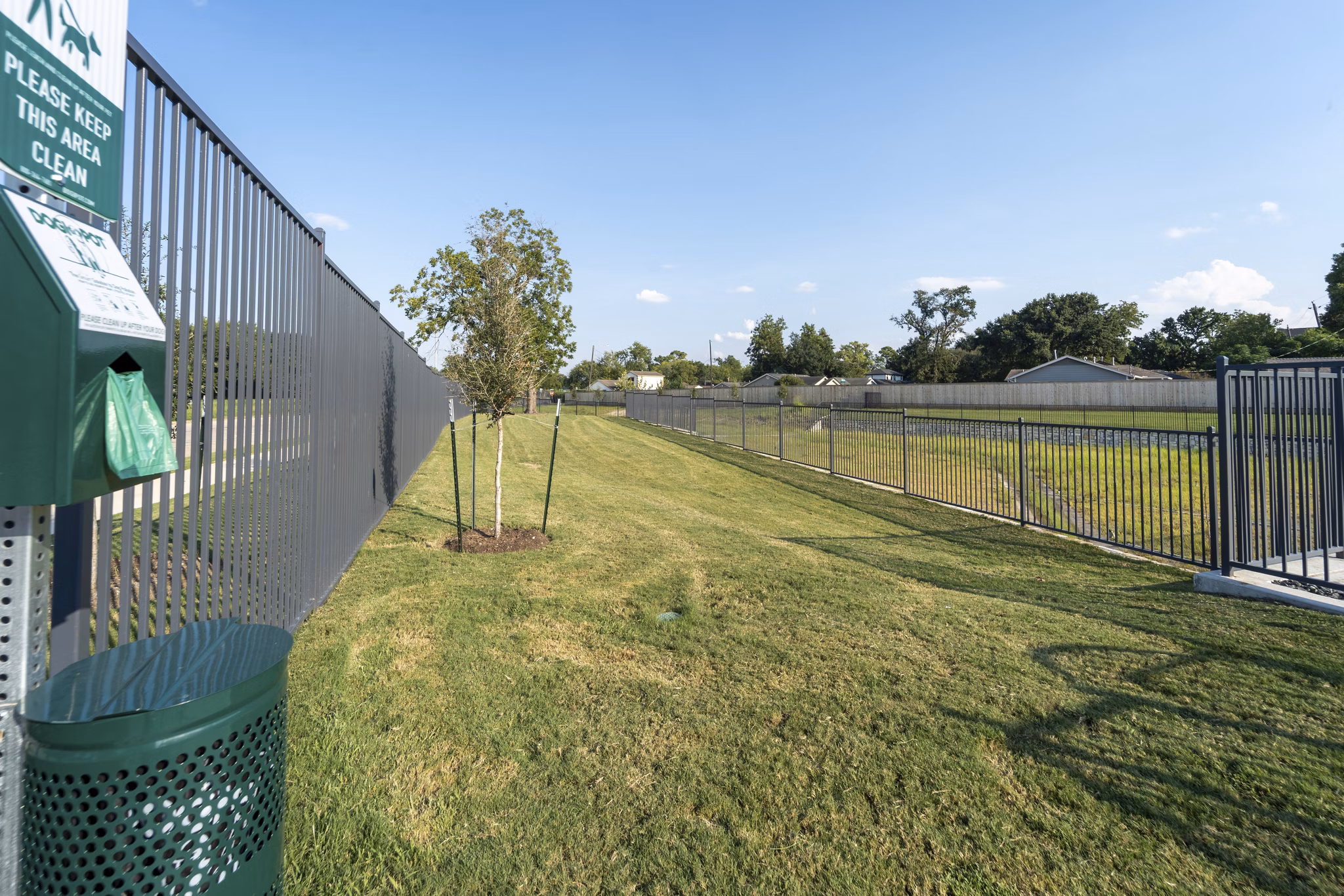 dog park at COOP Farmers Market Apartments 