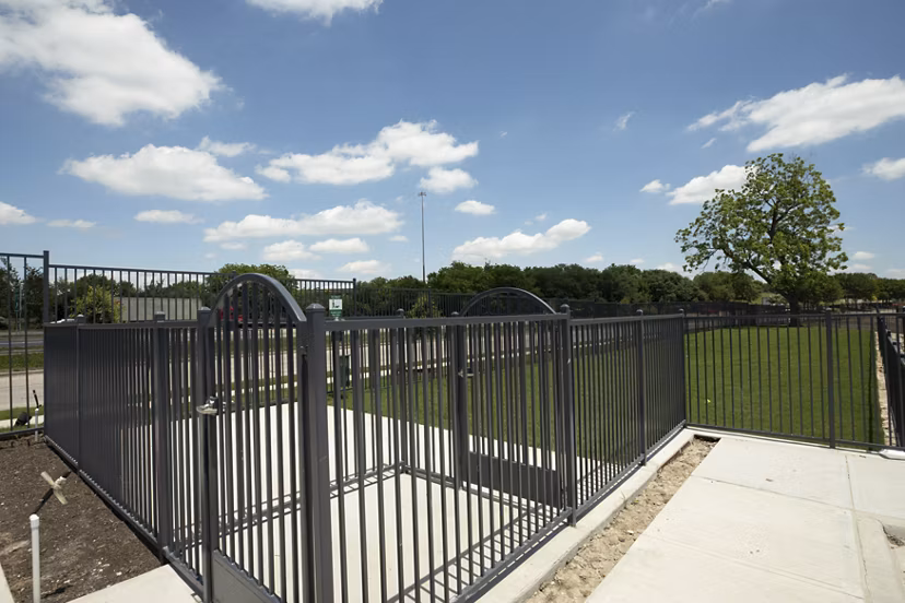 dog park at COOP Farmers Market Apartments 