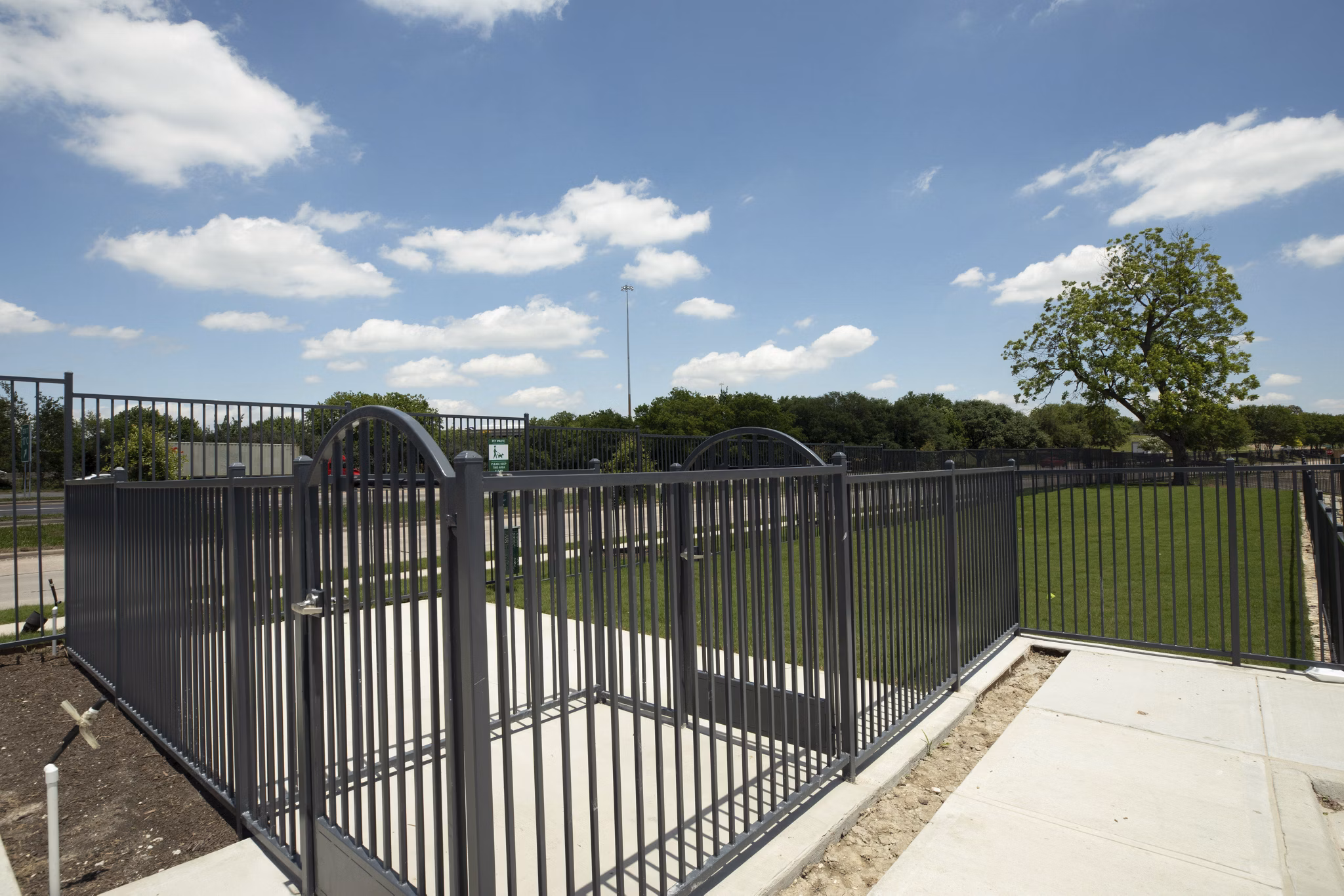 dog park at COOP Farmers Market Apartments 