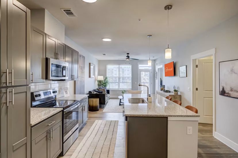 kitchen at Bend on Bluebonnet Apartments