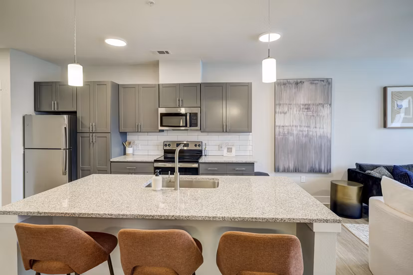 kitchen at Bend on Bluebonnet Apartments