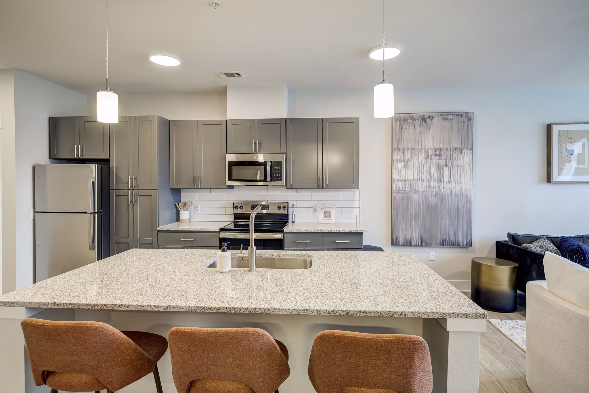 kitchen at Bend on Bluebonnet Apartments