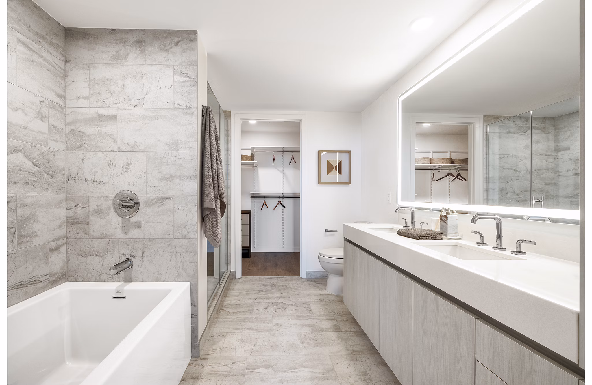 bathroom at Aerie Apartments