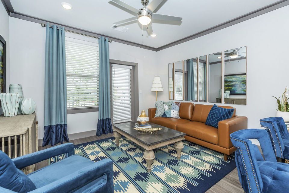 living room at Highbridge at Egret Bay Apartments