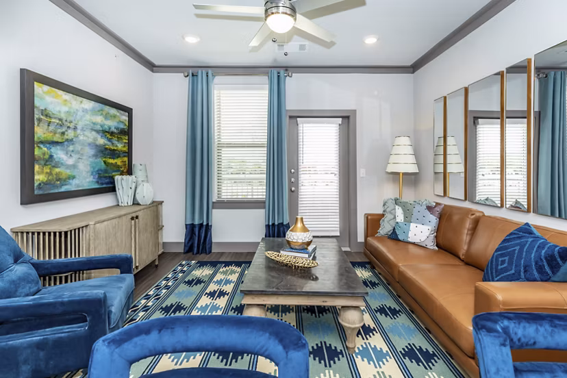 living room at Highbridge at Egret Bay Apartments