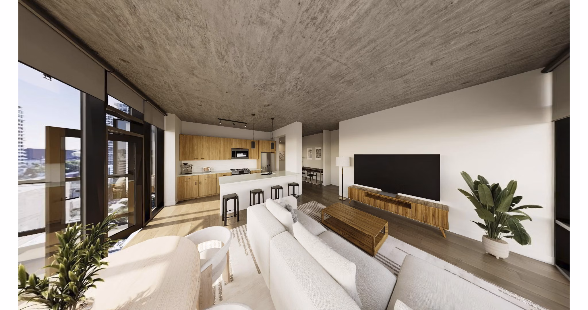 rendering at Nevéseno Apartments