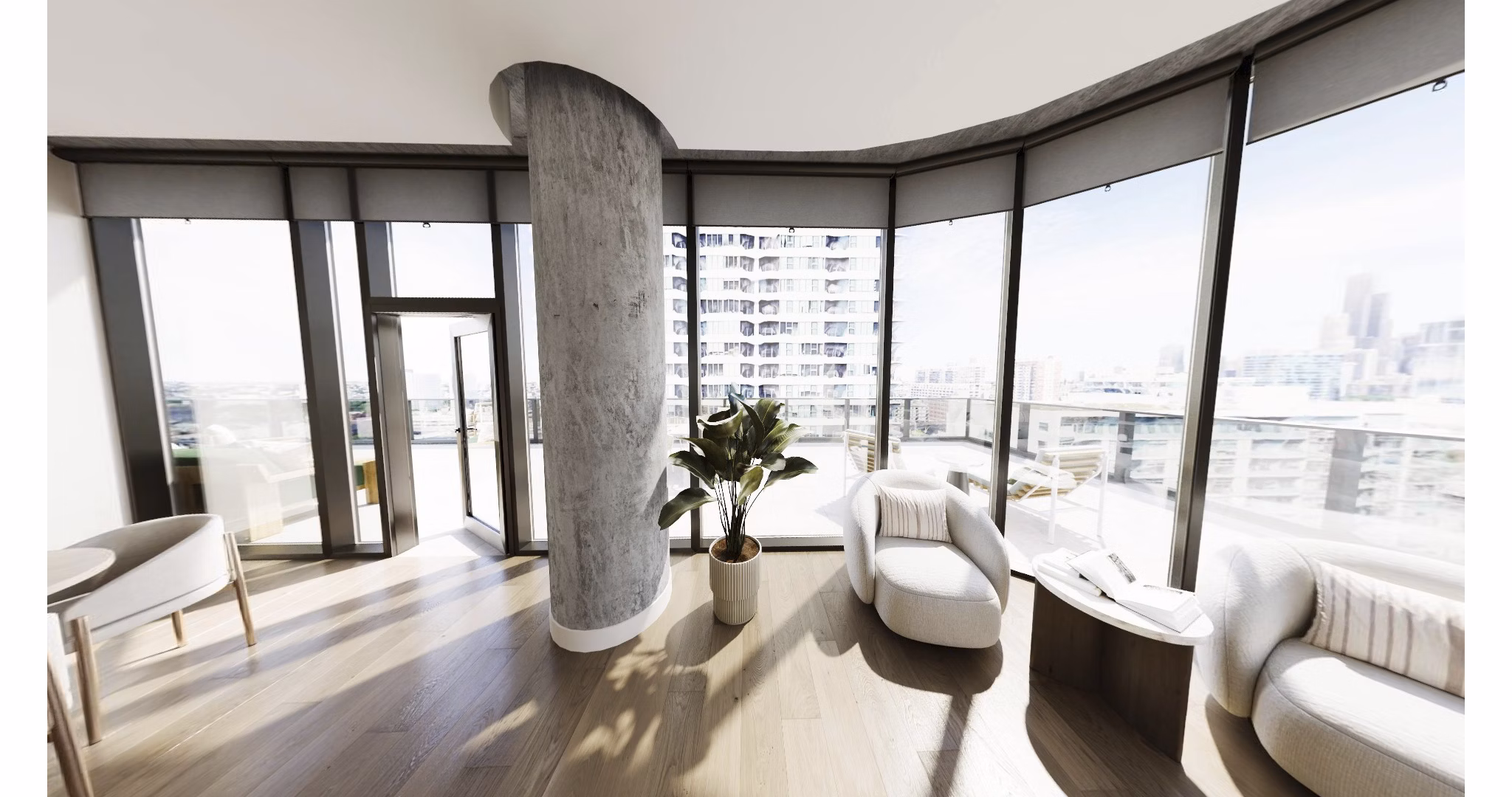 rendering at Nevéseno Apartments