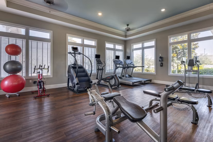 fitness center at The Sands at Clearwater Apartments