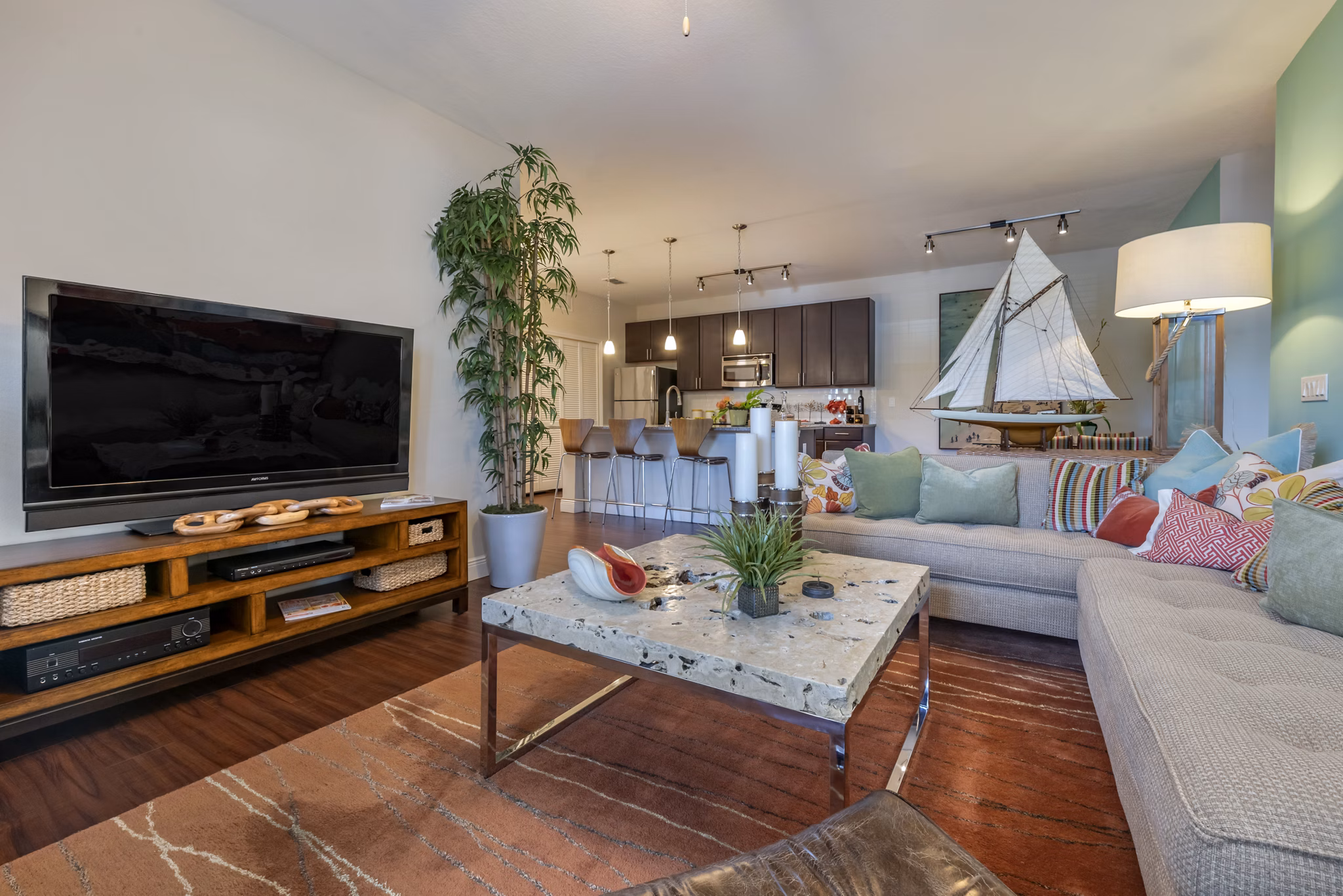 living room at The Sands at Clearwater Apartments