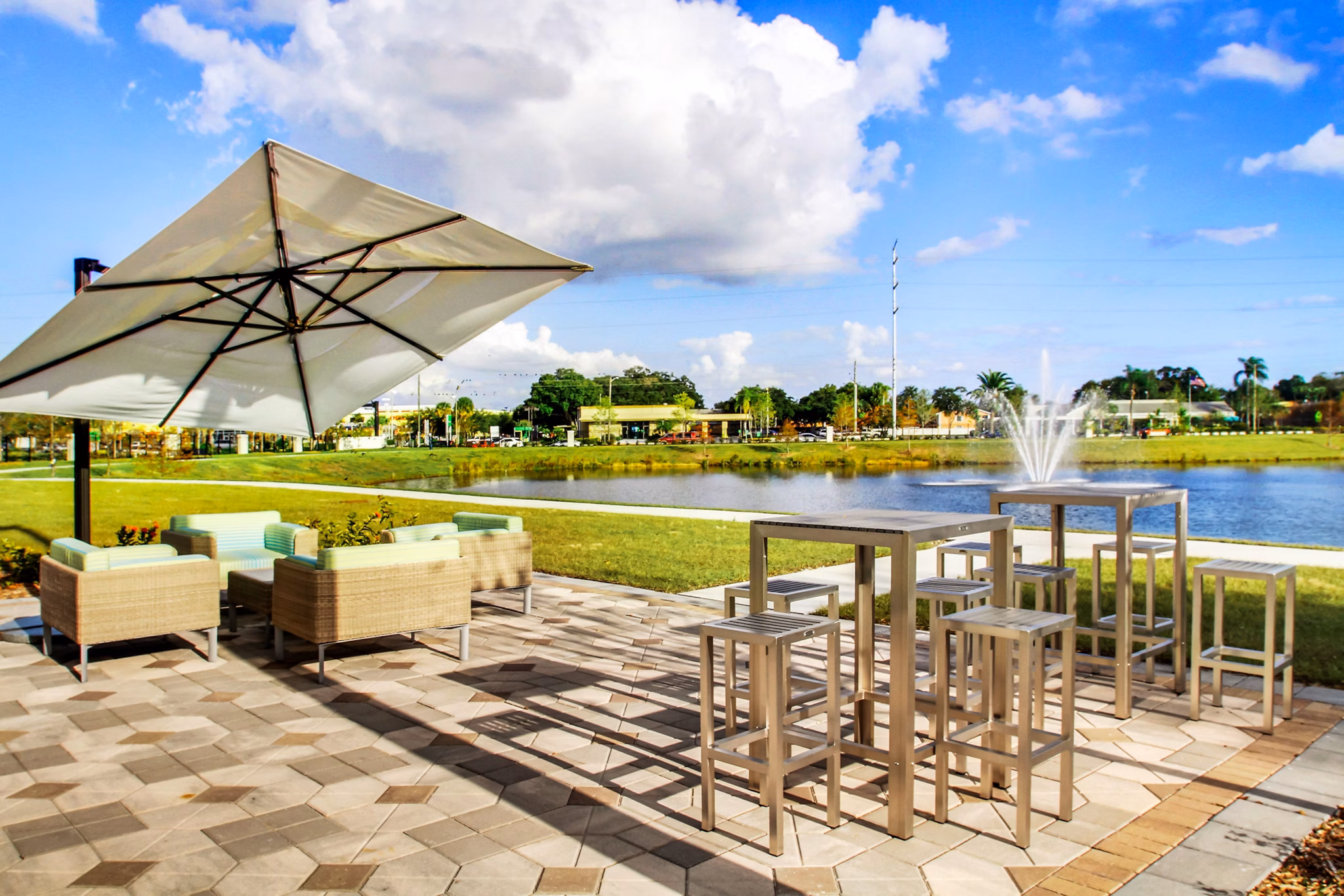 patio at The Sands at Clearwater Apartments