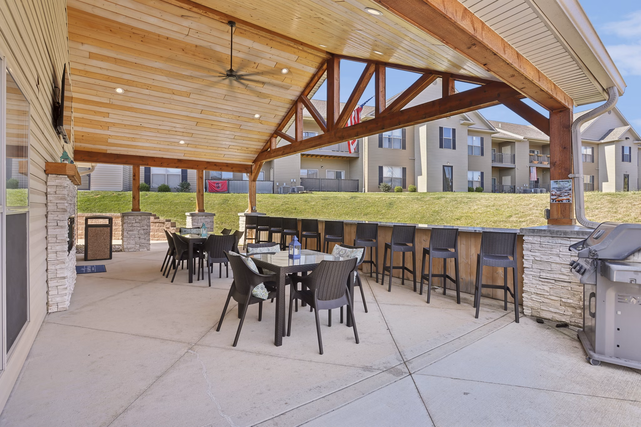 Patio at Sugar Creek Apartments Apartments
