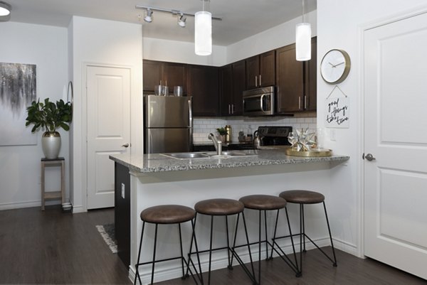 kitchen at 4 Corners Apartments 