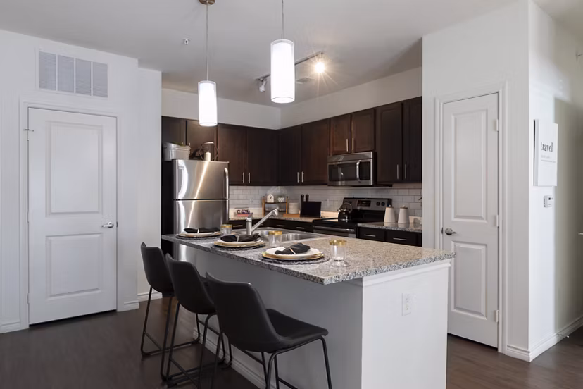 kitchen at 4 Corners Apartments 