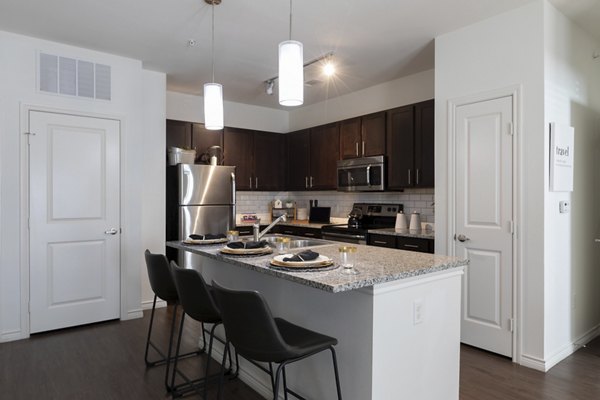 kitchen at 4 Corners Apartments 