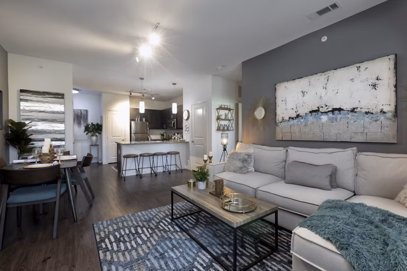 living room at 4 Corners Apartments 